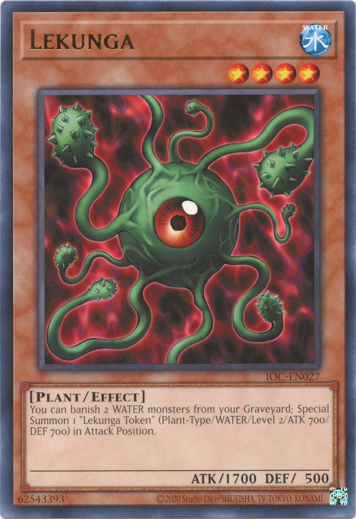 Effect Monster, Invasion of Chaos (25th Anniversary Edition), Plant, Rare, Unlimited, Water Lekunga (25th Anniversary) [IOC-EN027] Rare - Trading Card World