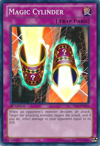 1st Edition, Normal Trap, Super Rare, Super Starter: V for Victory Power-Up Pack, Trap, Unlimited Magic Cylinder [YS13-ENV15] Super Rare - Trading Card World