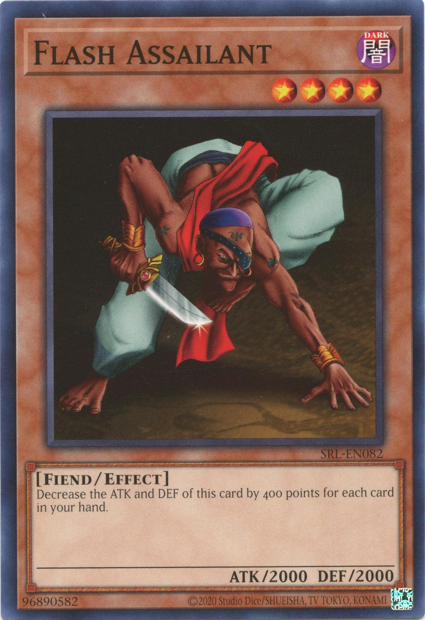Common, Dark, Effect Monster, Fiend, Spell Ruler (25th Anniversary Edition), Unlimited Flash Assailant (25th Anniversary) [SRL-EN082] Common - Trading Card World