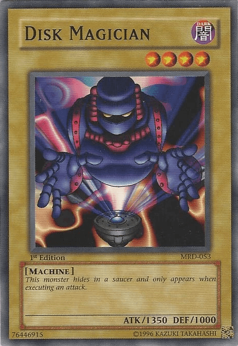 1st Edition, Common, Dark, Machine, Metal Raiders, Normal Monster, Unlimited Disk Magician [MRD-053] Common - Trading Card World