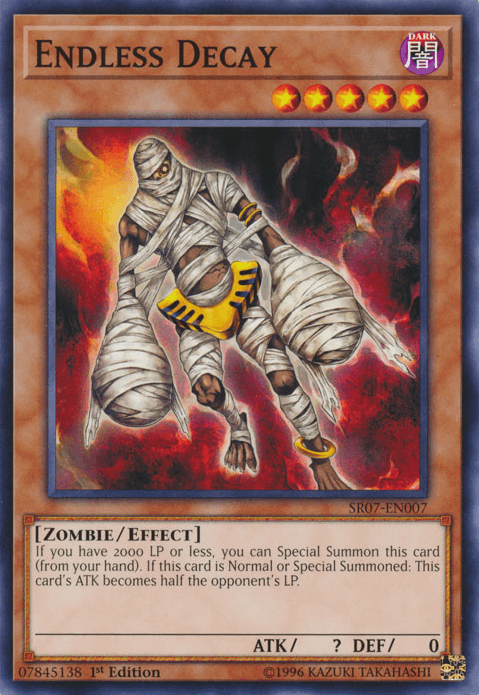 1st Edition, Common, Dark, Effect Monster, Structure Deck: Zombie Horde, Zombie Endless Decay [SR07-EN007] Common - Trading Card World