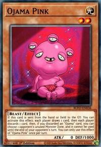 1st Edition, Blazing Vortex, Common, Effect Monster, Light Ojama Pink [BLVO-EN036] Common - Trading Card World