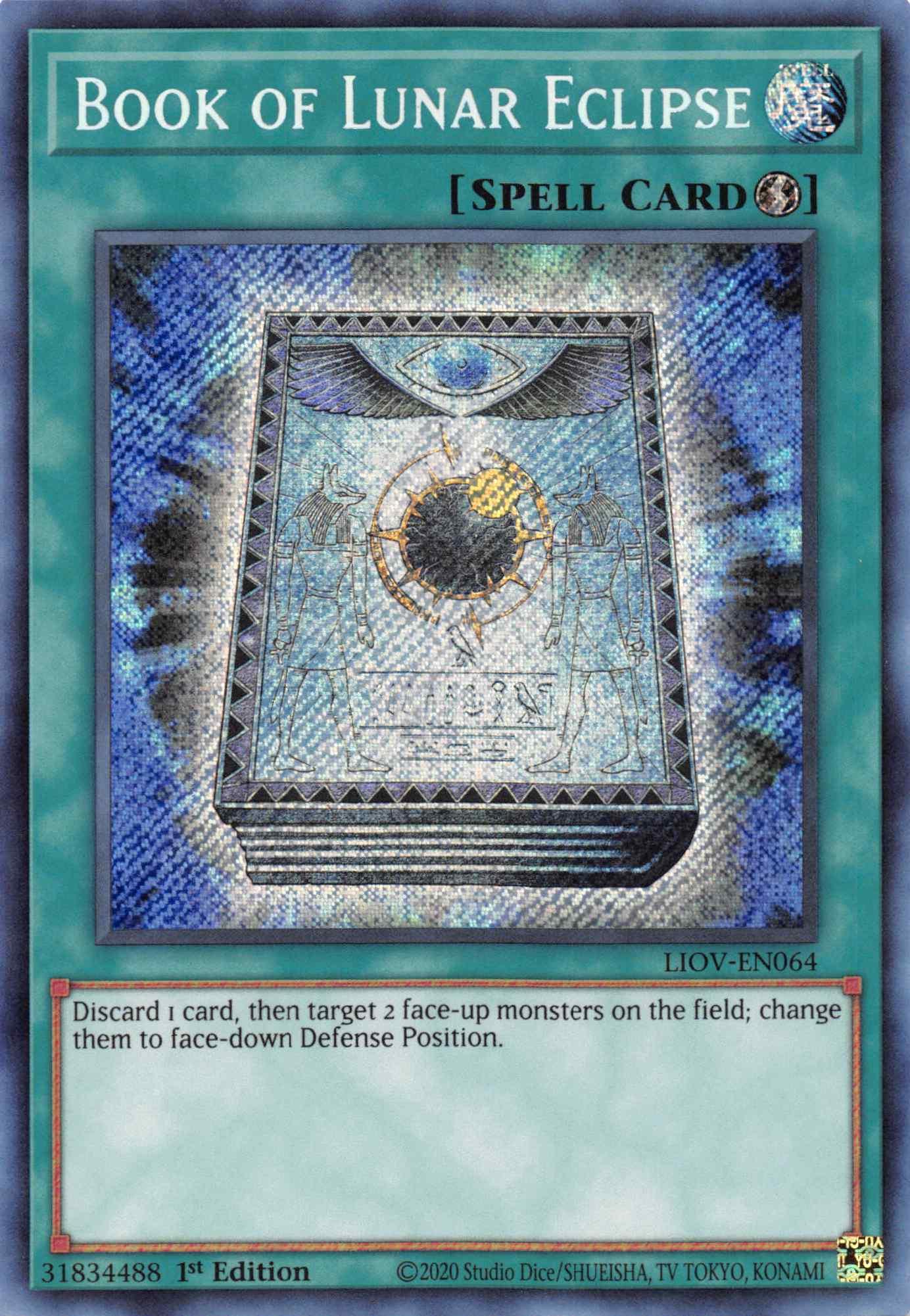 1st Edition, Lightning Overdrive, Quick-Play Spell, Secret Rare, Spell Book of Lunar Eclipse [LIOV-EN064] Secret Rare - Trading Card World