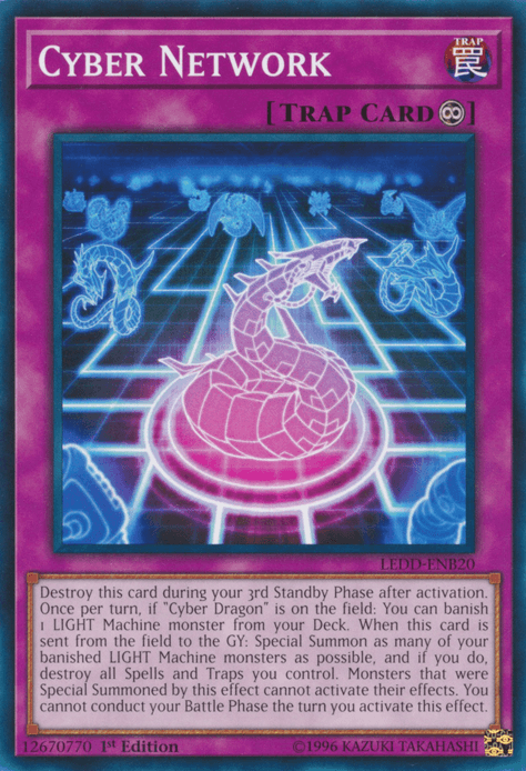 1st Edition, Common, Continuous Trap, Legendary Dragon Decks, Trap Cyber Network [LEDD-ENB20] Common - Trading Card World