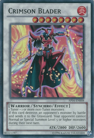 Astral Pack 4, Fire, Super Rare, Synchro/Effect Monster, Unlimited, Warrior Crimson Blader [AP04-EN008] Super Rare - Trading Card World