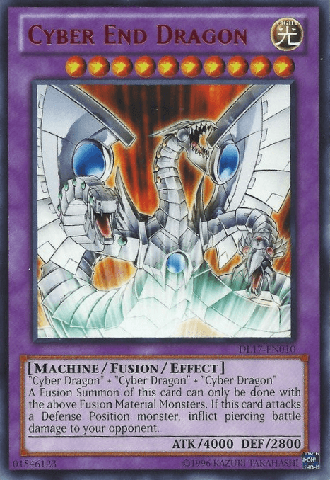 Duelist League Promo, Fusion/Effect Monster, Light, Machine, Rare, Unlimited Cyber End Dragon (Red) [DL17-EN010] Rare - Trading Card World