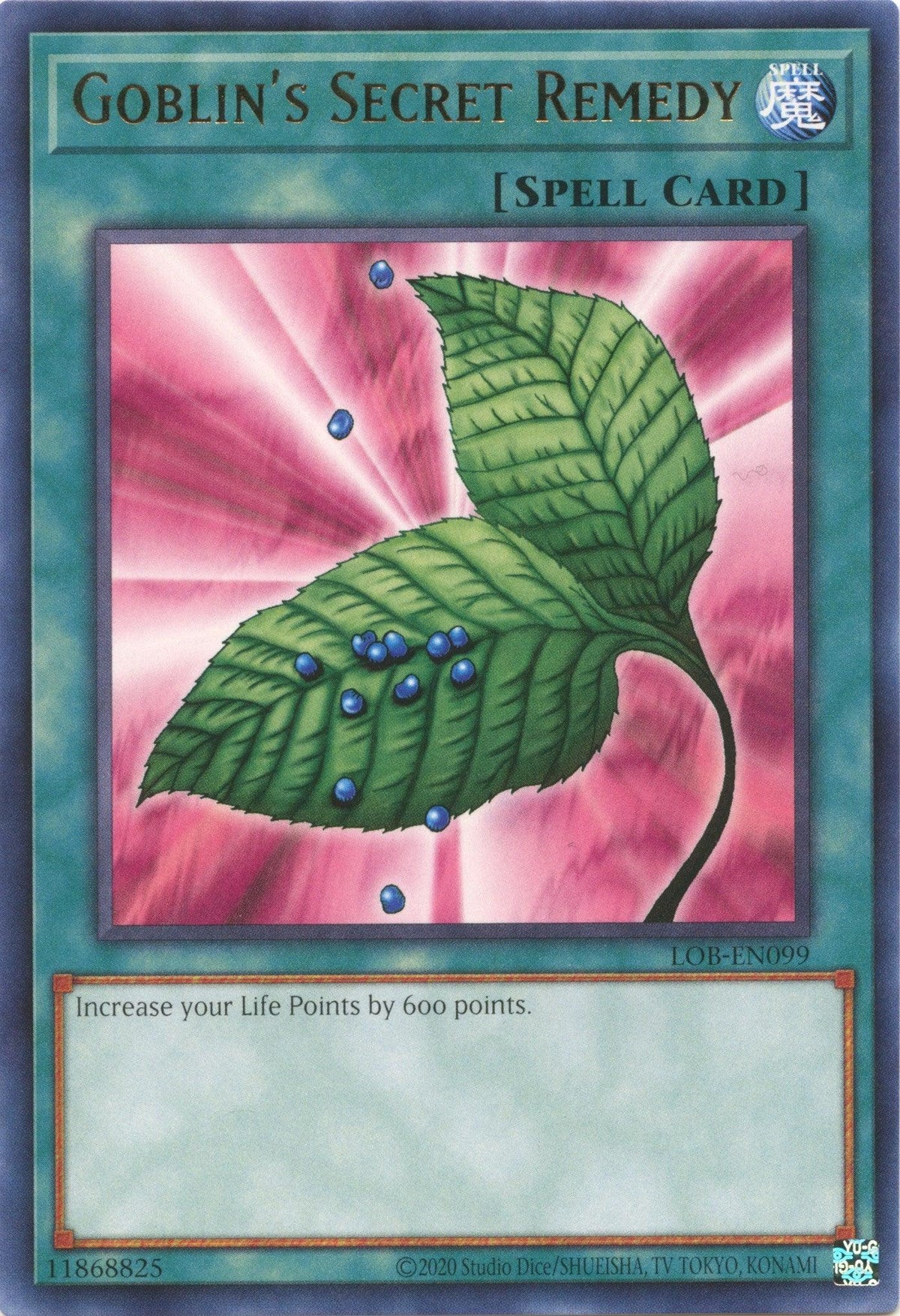 Legend of Blue Eyes White Dragon (25th Anniversary Edition), Normal Spell, Rare, Spell, Unlimited Goblin's Secret Remedy (25th Anniversary) [LOB-EN099] Rare - Trading Card World