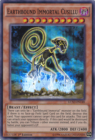 1st Edition, Beast, Dark, Effect Monster, Legendary Collection 5D's, Super Rare Earthbound Immortal Cusillu [LC5D-EN148] Super Rare - Trading Card World