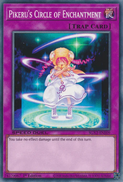 1st Edition, Common, Normal Trap, Speed Duel GX: Midterm Paradox, Trap Pikeru's Circle of Enchantment [SGX2-ENE09] Common - Trading Card World