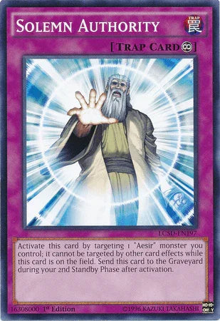 1st Edition, Common, Continuous Trap, Legendary Collection 5D's, Trap Solemn Authority [LC5D-EN197] Common - Trading Card World