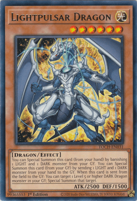 1st Edition, Dragon, Effect Monster, Light, Rare, Toon Chaos, Unlimited Lightpulsar Dragon [TOCH-EN031] Rare - Trading Card World