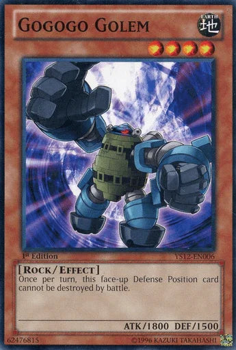 1st Edition, Common, Earth, Effect Monster, Rock, Starter Deck: Xyz Symphony Gogogo Golem [YS12-EN006] Common - Trading Card World