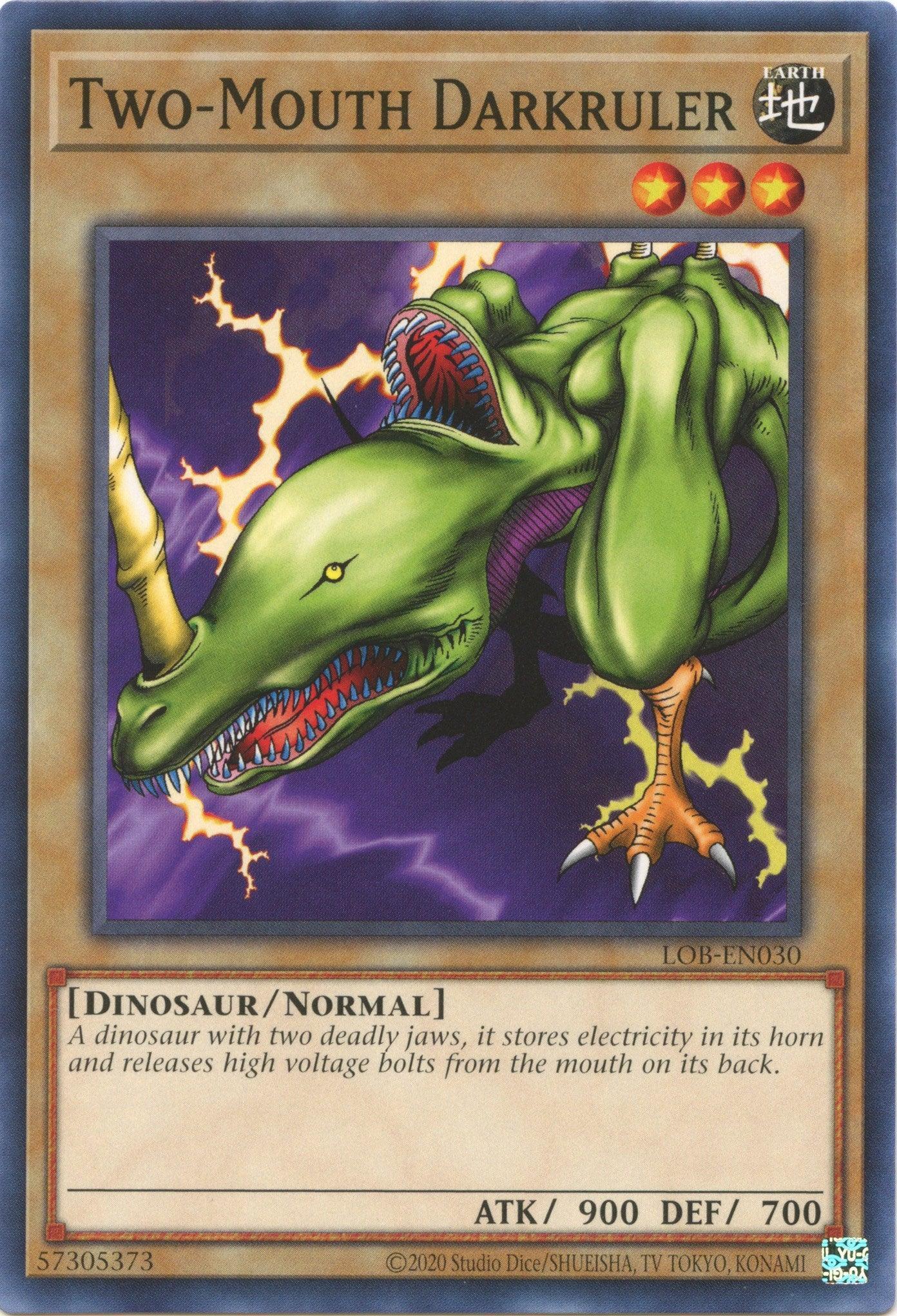 Common, Dragon, Earth, Legend of Blue Eyes White Dragon (25th Anniversary Edition), Normal Monster, Unlimited Two-Mouth Darkruler (25th Anniversary) [LOB-EN030] Common - Trading Card World