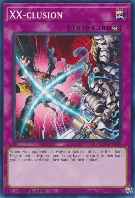 1st Edition, Common, Counter Trap, Dueling Heroes Collectors Tin - Mega Pack (25th Anniversary Edition), Trap XX-clusion [MP23-EN109] Common - Trading Card World