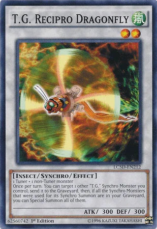 1st Edition, Common, Insect, Legendary Collection 5D's, Synchro/Effect Monster, Wind T.G. Recipro Dragonfly [LC5D-EN212] Common - Trading Card World