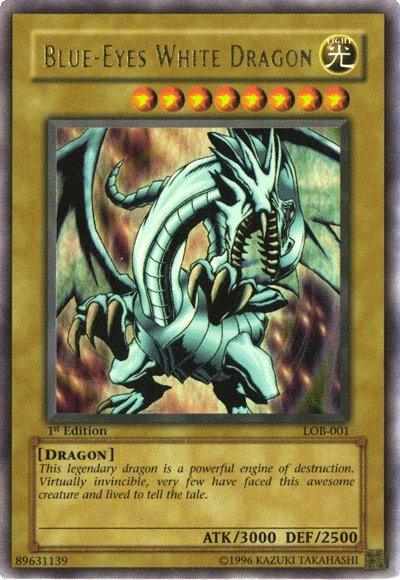 1st Edition, Dragon, Light, Normal Monster, The Legend of Blue Eyes White Dragon, Ultra Rare, Unlimited Blue-Eyes White Dragon [LOB-001] Ultra Rare - Trading Card World