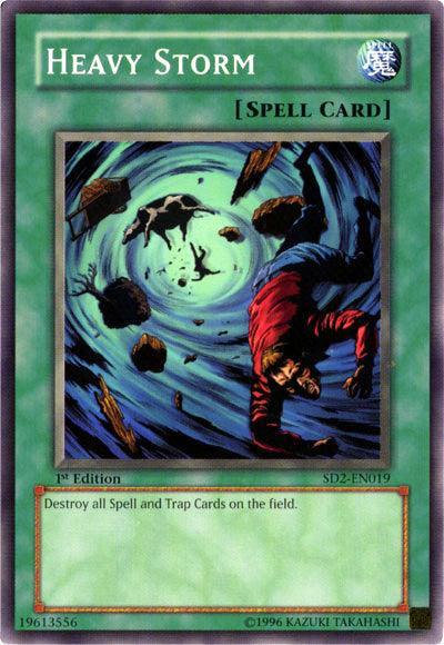 1st Edition, Common, Normal Spell, Spell, Structure Deck: Zombie Madness, Unlimited Heavy Storm [SD2-EN019] Common - Trading Card World