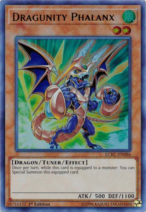 1st Edition, Dragon, Legendary Collection Kaiba, Tuner/Effect Monster, Ultra Rare, Unlimited, Wind Dragunity Phalanx [LCKC-EN086] Ultra Rare - Trading Card World