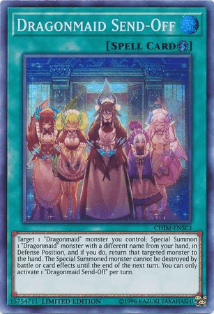 Chaos Impact, Limited, Quick Play Spell, Spell, Super Rare Dragonmaid Send-Off [CHIM-ENSE3] Super Rare - Trading Card World
