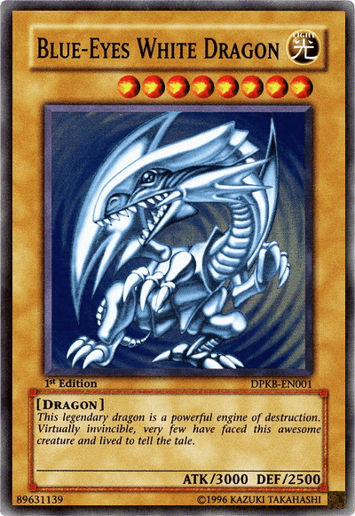 1st Edition, Dragon, Duelist Pack: Kaiba, Light, Normal Monster, Super Rare, Unlimited Blue-Eyes White Dragon [DPKB-EN001] Super Rare - Trading Card World