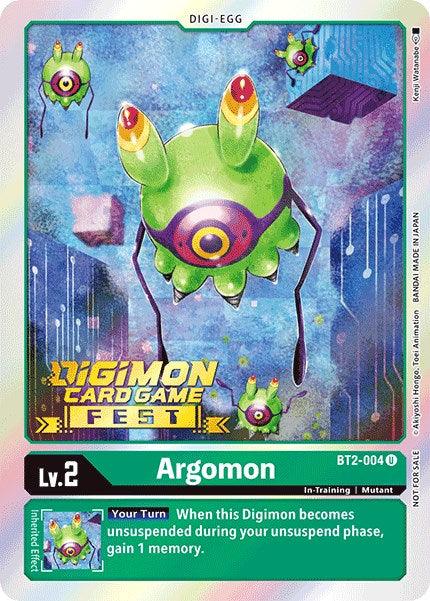 BT2-004, Digi-Egg, Green, In-Training, Mutant, Promo, Release Special Booster Promos Argomon [BT2-004] (Digimon Card Game Fest 2022) [Release Special Booster Promos] - Trading Card World