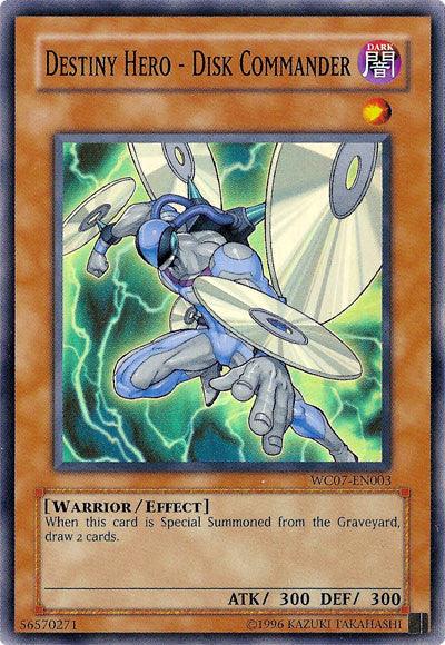 Dark, Effect Monster, Limited, Super Rare, Warrior, World Championship 2007 Destiny HERO - Disk Commander [WC07-EN003] Super Rare - Trading Card World
