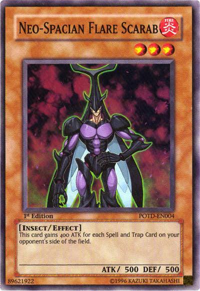 1st Edition, Effect Monster, Fire, Insect, Power of the Duelist, Super Rare, Unlimited Neo-Spacian Flare Scarab [POTD-EN004] Super Rare - Trading Card World