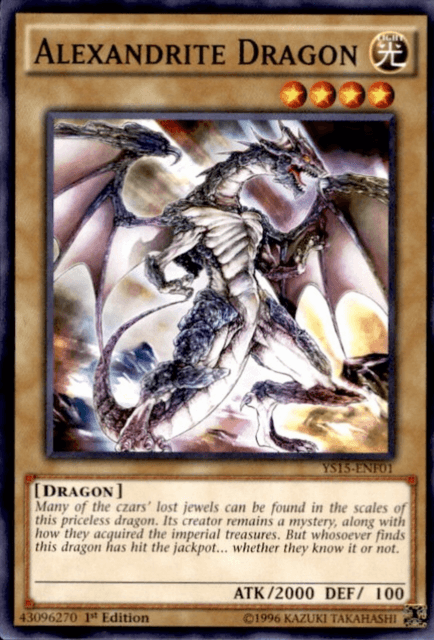 1st Edition, Common, Dragon, Light, Normal Monster, Starter Deck: Saber Force Alexandrite Dragon [YS15-ENF01] Common - Trading Card World