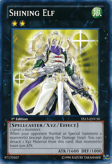 1st Edition, Common, Spellcaster, Super Starter: V for Victory Power-Up Pack, Unlimited, Wind, Xyz/Effect Monster Shining Elf [YS13-ENV10] Common - Trading Card World