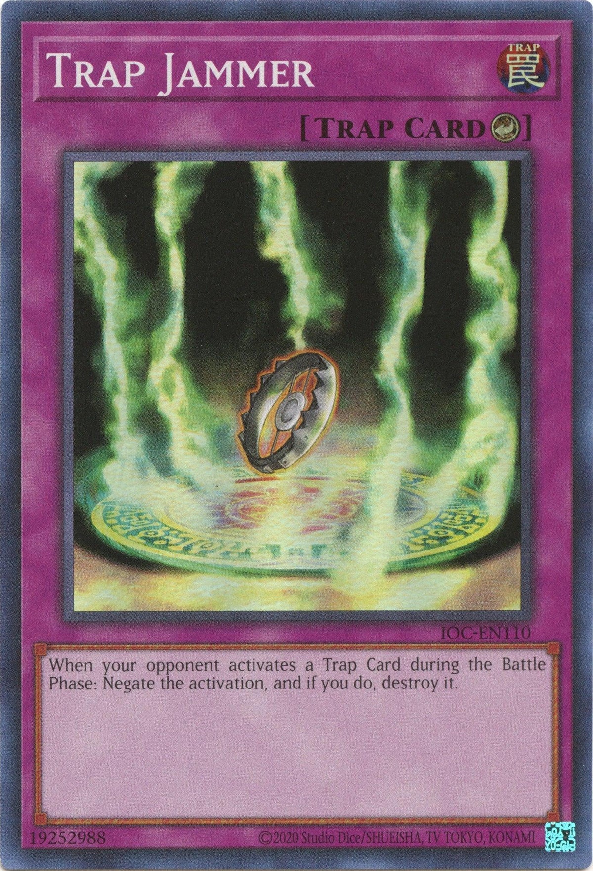 Invasion of Chaos (25th Anniversary Edition), Normal Trap, Super Rare, Trap, Unlimited Trap Jammer (25th Anniversary) [IOC-EN110] Super Rare - Trading Card World