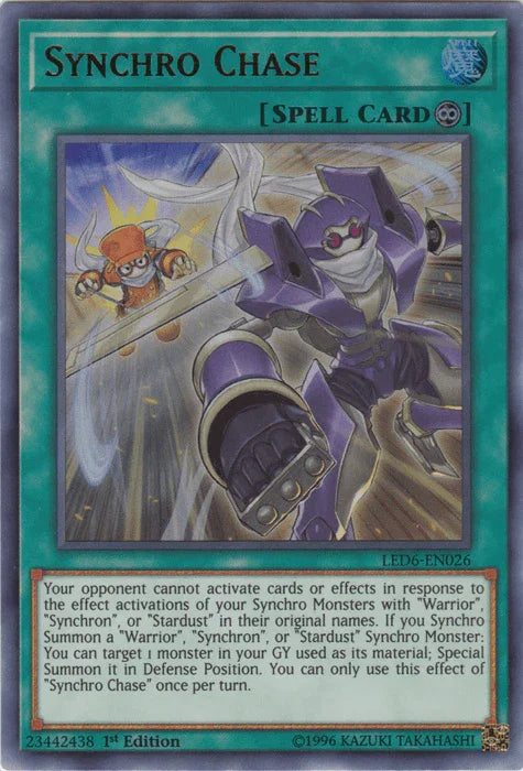 1st Edition, Continuous Spell, Legendary Duelists: Magical Hero, Spell, Ultra Rare, Unlimited Synchro Chase [LED6-EN026] Ultra Rare - Trading Card World