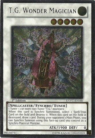 1st Edition, Extreme Victory, Light, Spellcaster, Synchro/Tuner Monster, Ultimate Rare, Unlimited T.G. Wonder Magician [EXVC-EN040] Ultimate Rare - Trading Card World
