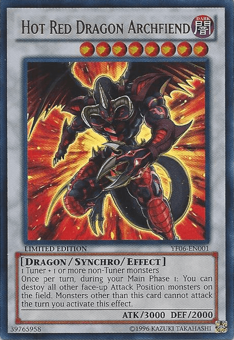 5D's Manga Promotional Cards, Dark, Dragon, Limited, Synchro/Effect Monster, Ultra Rare Hot Red Dragon Archfiend [YF06-EN001] Ultra Rare - Trading Card World