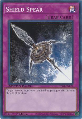 1st Edition, Common, Normal Trap, Speed Duel: Match of the Millennium, Trap Shield Spear [SS04-ENB27] Common - Trading Card World