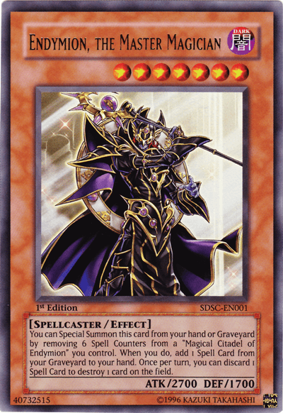 1st Edition, Dark, Effect Monster, Spellcaster, Structure Deck: Spellcaster's Command, Ultra Rare, Unlimited Endymion, The Master Magician [SDSC-EN001] Ultra Rare - Trading Card World