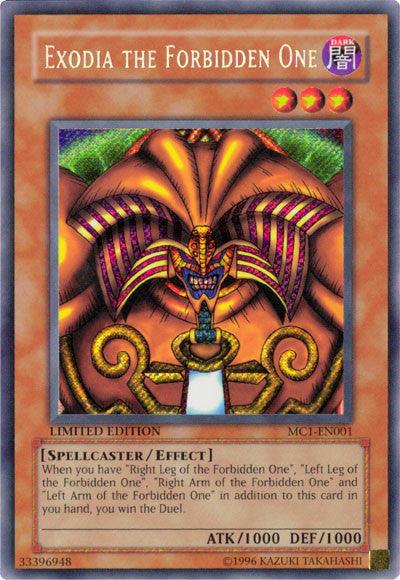 Dark, Effect Monster, Limited, Master Collection Volume 1, Secret Rare, Spellcaster Exodia the Forbidden One [MC1-EN001] Secret Rare - Trading Card World