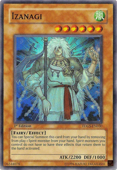 1st Edition, Effect Monster, Fairy, Super Rare, The Duelist Genesis, Unlimited, Wind Izanagi [TDGS-EN030] Super Rare - Trading Card World