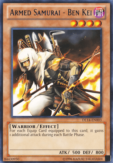 Dark, Duelist League Promo, Effect Monster, Rare, Unlimited, Warrior Armed Samurai - Ben Kei (Purple) [DL14-EN003] Rare - Trading Card World