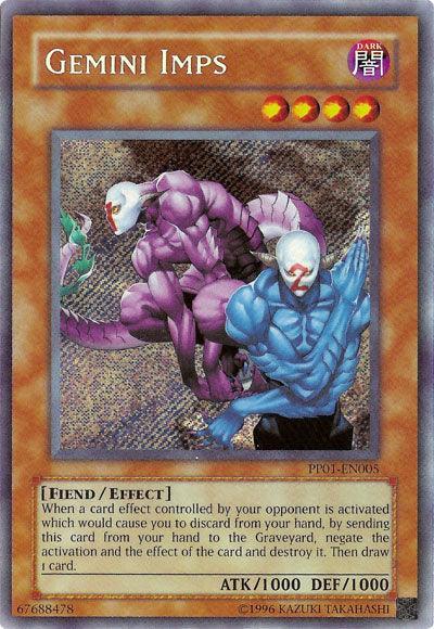 Dark, Effect Monster, Fiend, Premium Pack 1, Secret Rare, Unlimited Gemini Imps [PP01-EN005] Secret Rare - Trading Card World