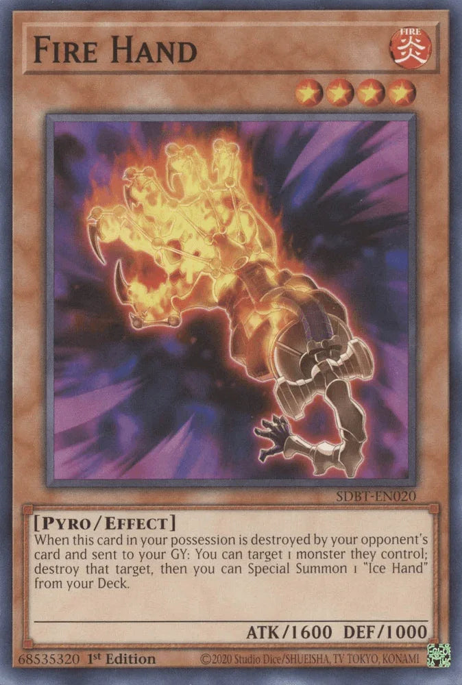 1st Edition, Common, Effect Monster, Fire, Pyro, Structure Deck: Beware of Traptrix Fire Hand [SDBT-EN020] Common - Trading Card World