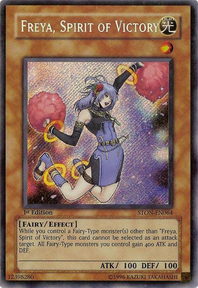 1st Edition, Effect Monster, Fairy, Light, Secret Rare, Strike of Neos, Unlimited Freya, Spirit of Victory [STON-EN064] Secret Rare - Trading Card World