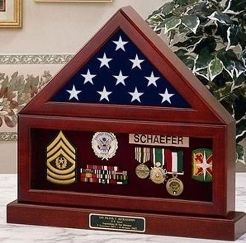 Flagsconnections, Flag and Pedestal, Burial/Funeral Flag Display Case - 3'x5'