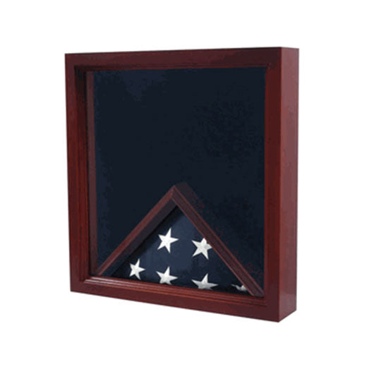 Air Force Flag, Medal Display Case, Flag Shadow Box - Walnut Material.