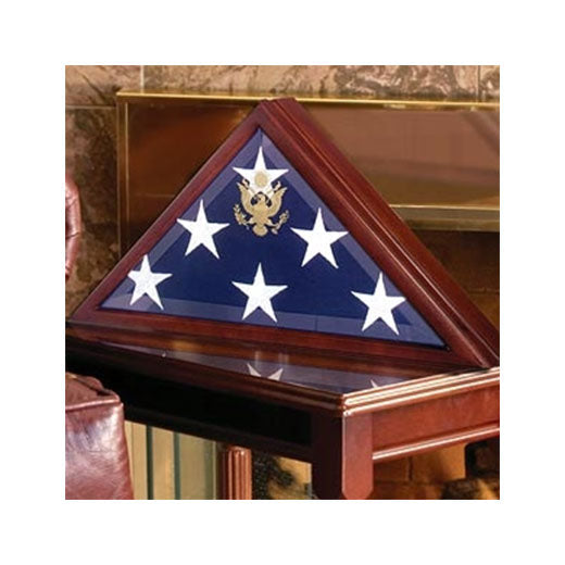 American Burial Flag Box, Large Coffin Flag Display Case - 3ft x 5ft American Flag.