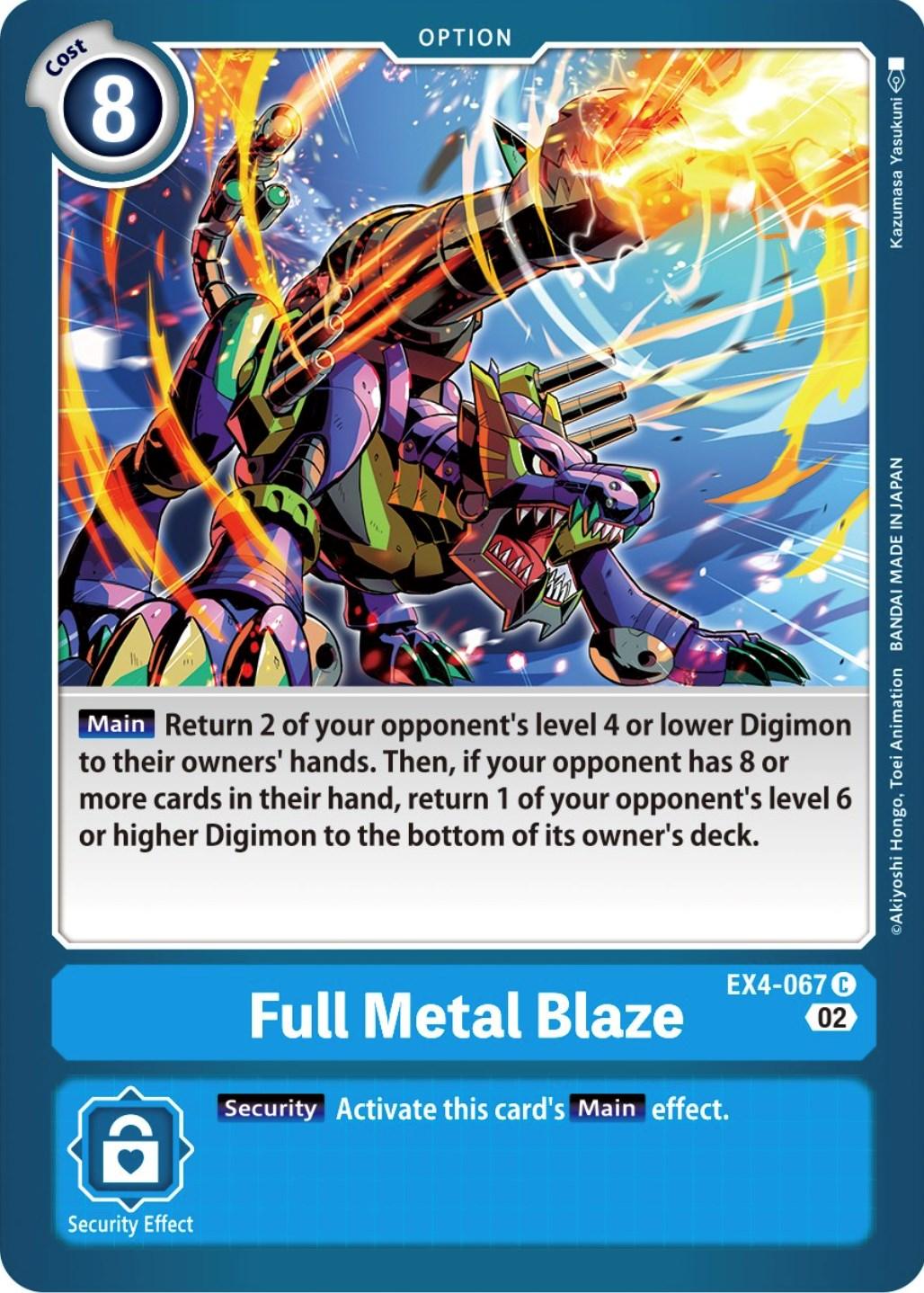 Alternative Being Booster, Blue, Common, EX4-067, Option Full Metal Blaze [EX4-067] [Alternative Being Booster] - Trading Card World