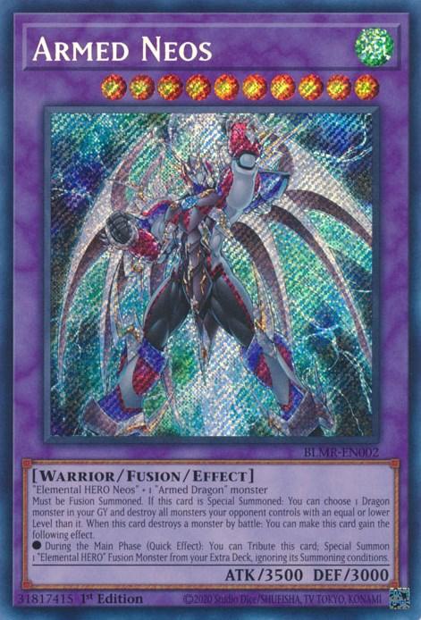 1st Edition, Battles of Legend: Monstrous Revenge, Fusion/Effect Monster, Secret Rare, Warrior, Wind Armed Neos [BLMR-EN002] Secret Rare - Trading Card World
