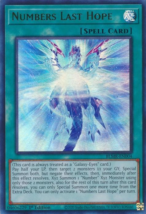 1st Edition, Battles of Legend: Monstrous Revenge, Normal Spell, Spell, Ultra Rare Numbers Last Hope [BLMR-EN004] Ultra Rare - Trading Card World