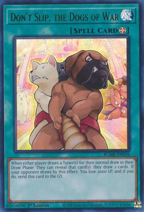 1st Edition, Battles of Legend: Monstrous Revenge, Field Spell, Spell, Ultra Rare Don't Slip, the Dogs of War [BLMR-EN010] Ultra Rare - Trading Card World