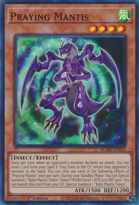 1st Edition, Battles of Legend: Monstrous Revenge, Effect Monster, Insect, Ultra Rare, Wind Praying Mantis [BLMR-EN033] Ultra Rare - Trading Card World