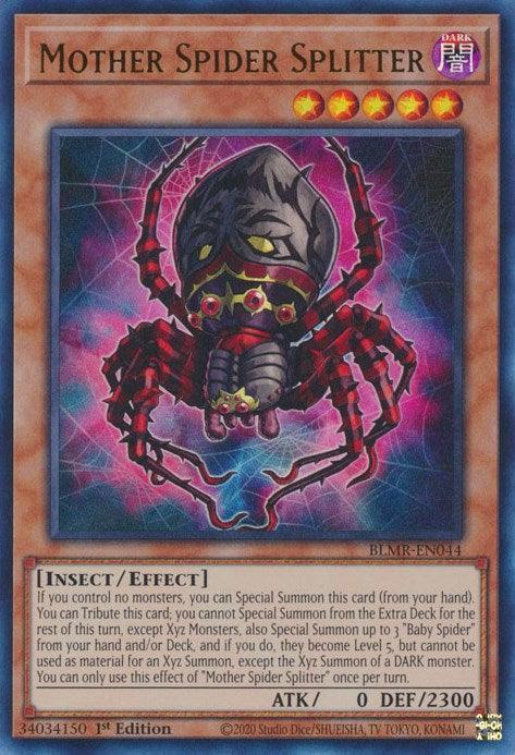 1st Edition, Battles of Legend: Monstrous Revenge, Dark, Effect Monster, Insect, Ultra Rare Mother Spider Splitter [BLMR-EN044] Ultra Rare - Trading Card World